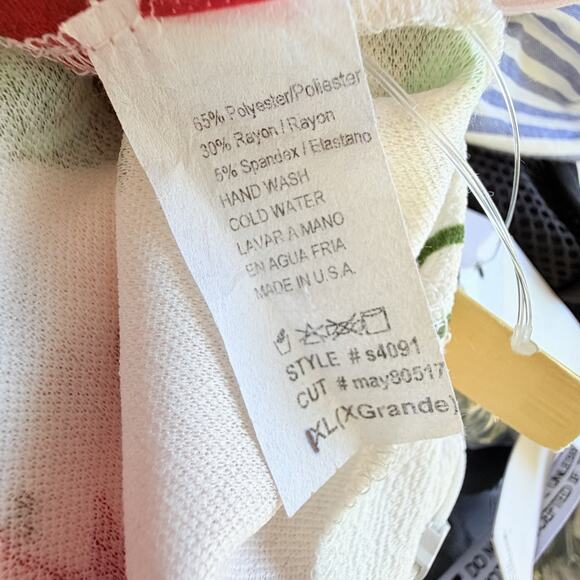 Vintage Floral Pull On Stretchy Pencil Skirt All Over Print AOP Roses Midi XL - Picture 6 of 7